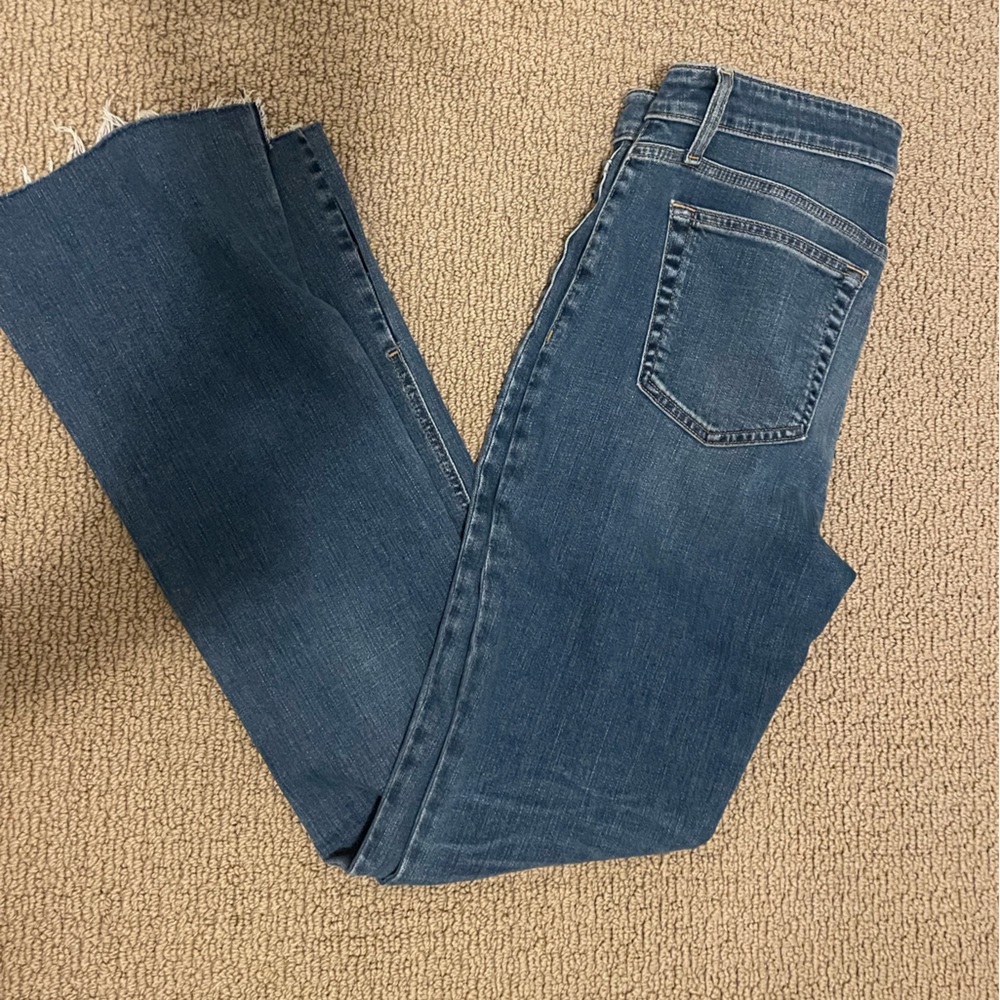 Joes size 31 high rise skinny flare split hem jean